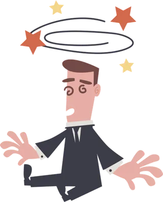 头昏晕倒的男人