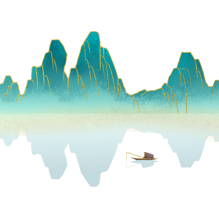 中国风山水祥云PNG免扣素材