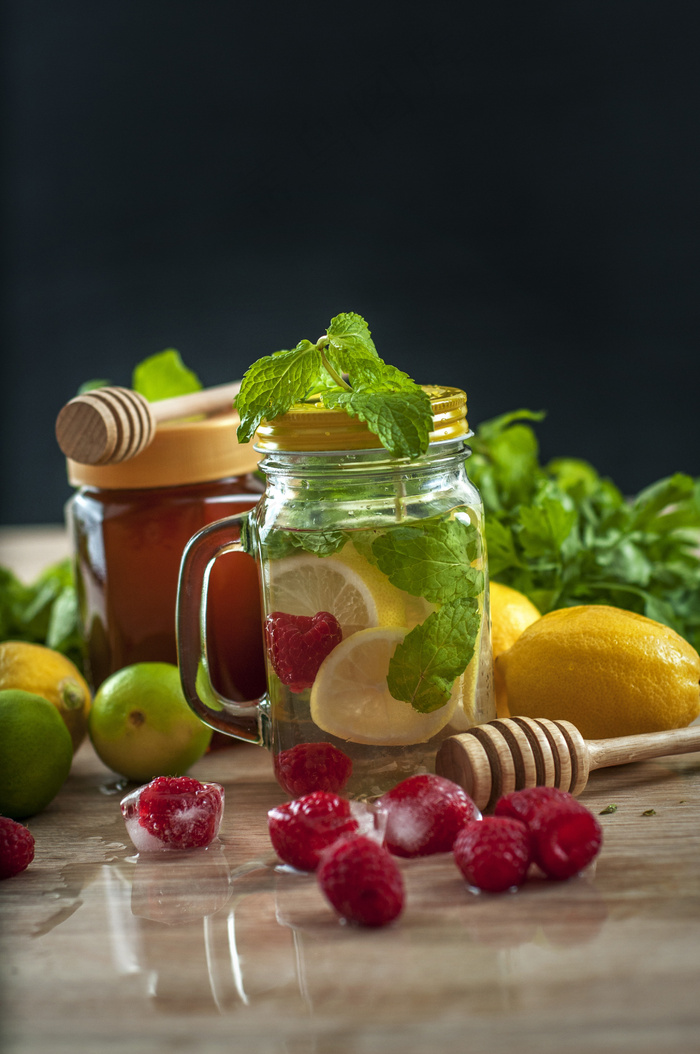 清新夏日夏季饮品摄影照片
