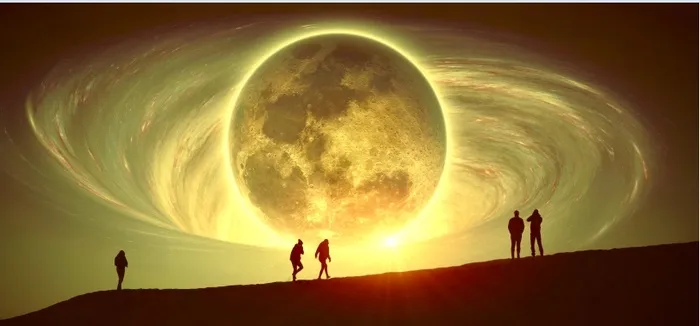 元宇宙世界风景背景墙