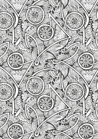 碎花背景地毯几何图