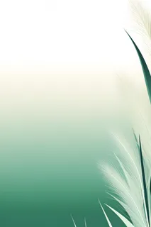 清新大气绿色芦苇羽毛背景