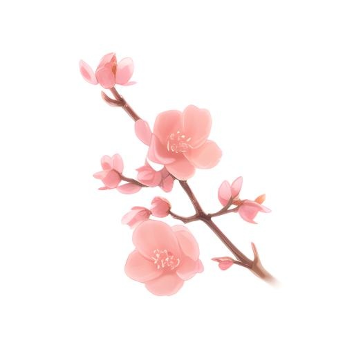 桃花免抠(2048x2048)