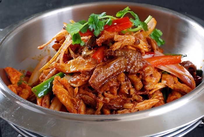 干锅美食焖锅湘菜麻辣香辣纸锅干锅手撕鸡