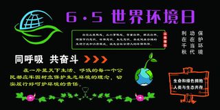 6.5世界环境日黑板报图片