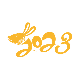 2023兔年数字字体装饰