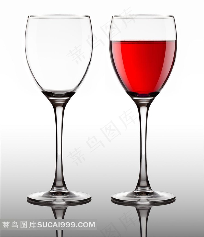 葡萄酒和玻璃酒杯