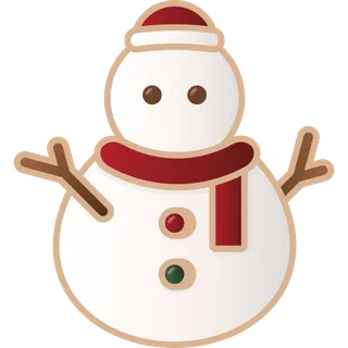 彩色雪人简笔画图标