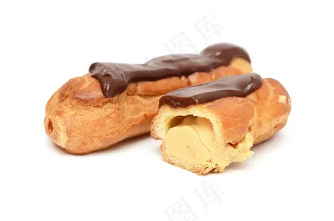 巧克力注心法式面包高清图片