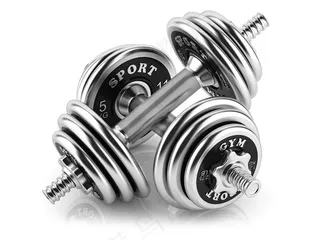 十字摆放的小哑铃