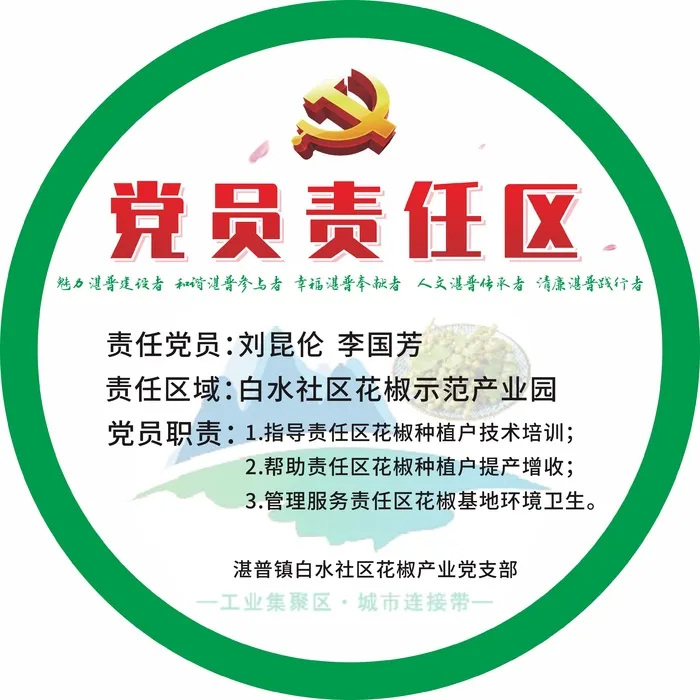 党员责任区cdr矢量模版下载