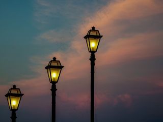 黄昏街灯素材图片