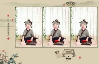 儿童工笔画PSD模板童真-3