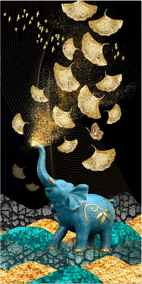 轻奢抽象玄关装饰画