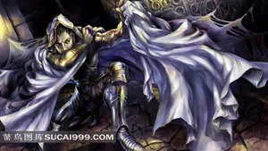 龙之皇冠动漫人物插画素材