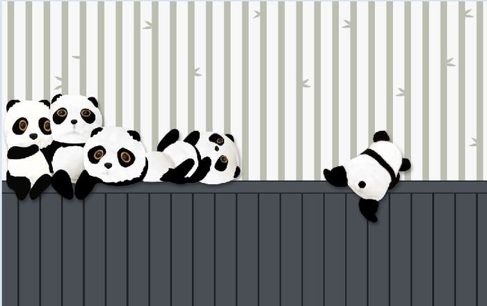 熊猫黑白创造背景