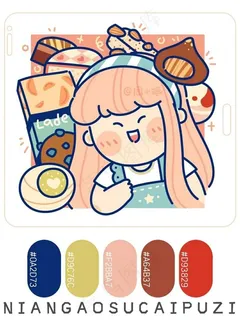 高质量插画配色色卡