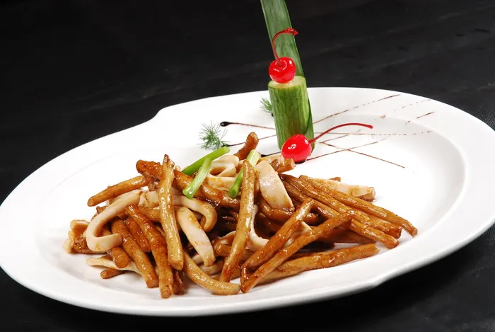 CXC04144烧汁茶菇炒鲜鱿  38.2-