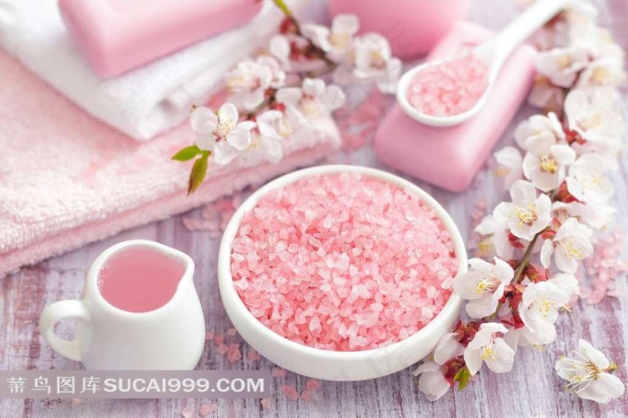 玫瑰浴盐皂图片素材