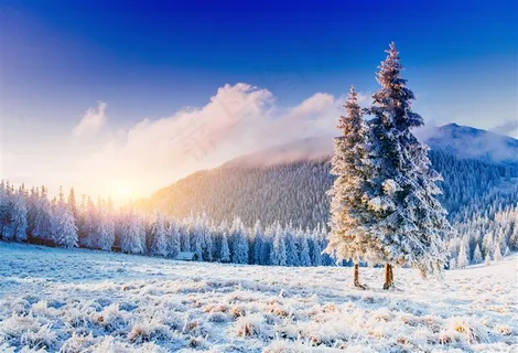 唯美雪山景色素材高清图片 唯美雪山景色素材高清图片