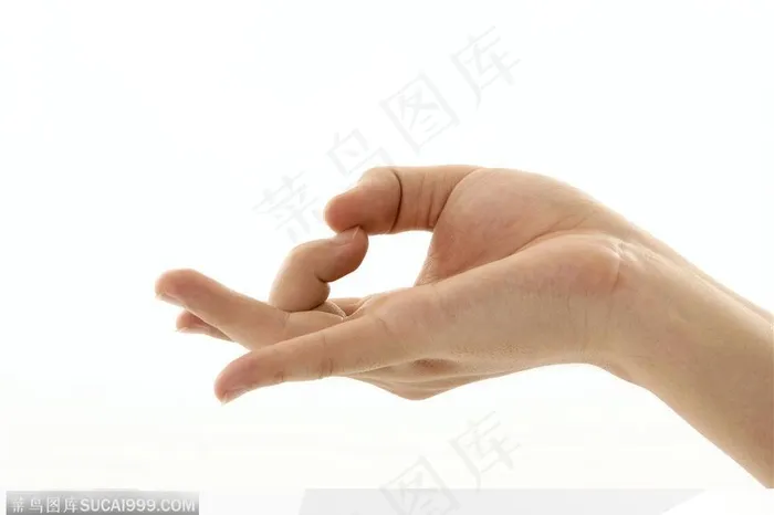 手势喻意-弹指侧面图