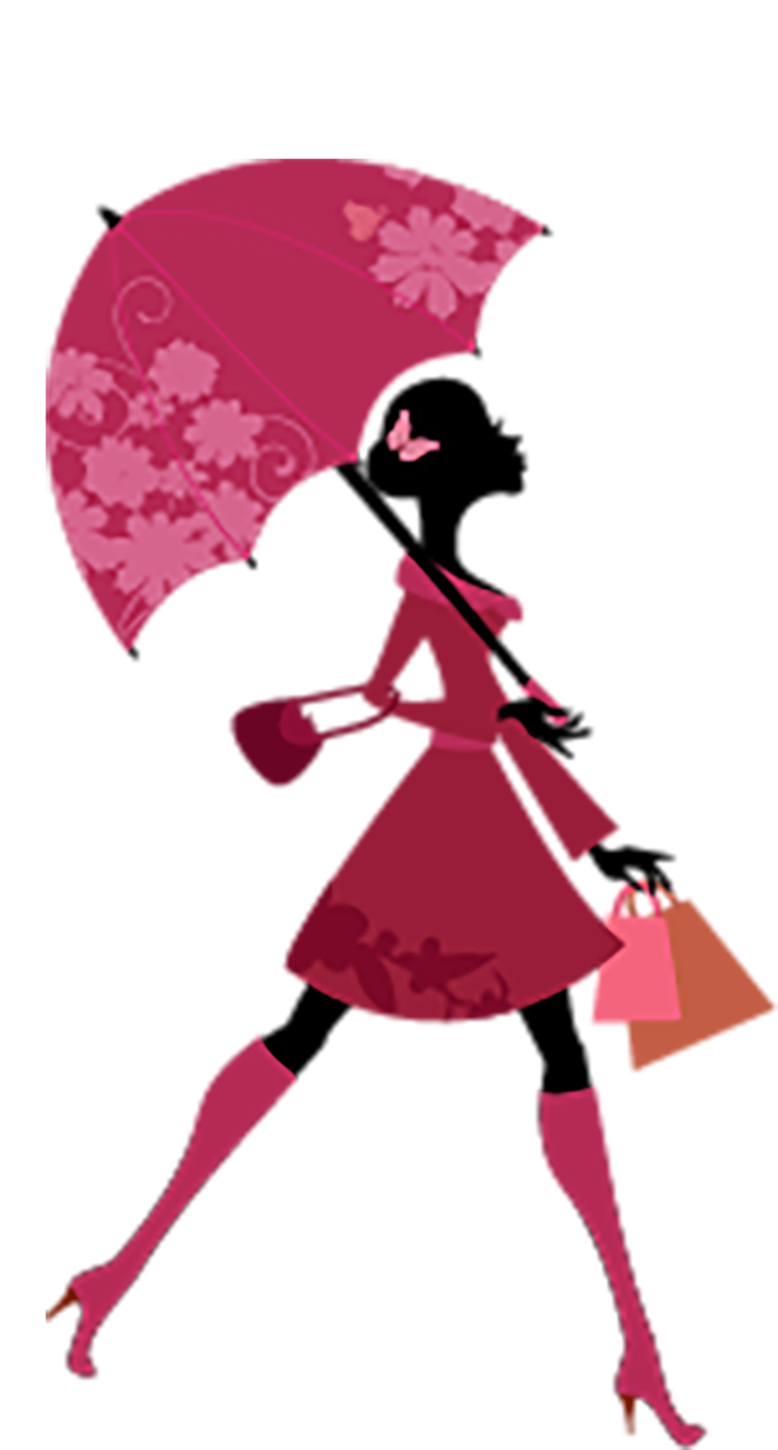 女郎红色卡通