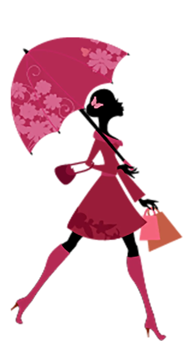 女郎红色卡通