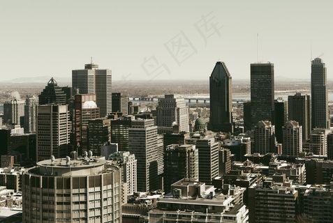 黑白城市建筑图片