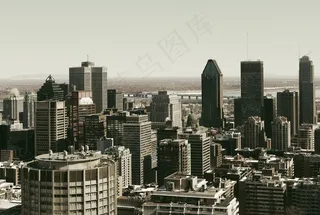 黑白城市建筑图片