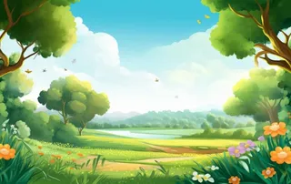 绿色清新户外草地背景