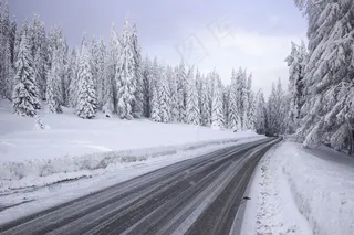 罗马尼亚森林雪景图片