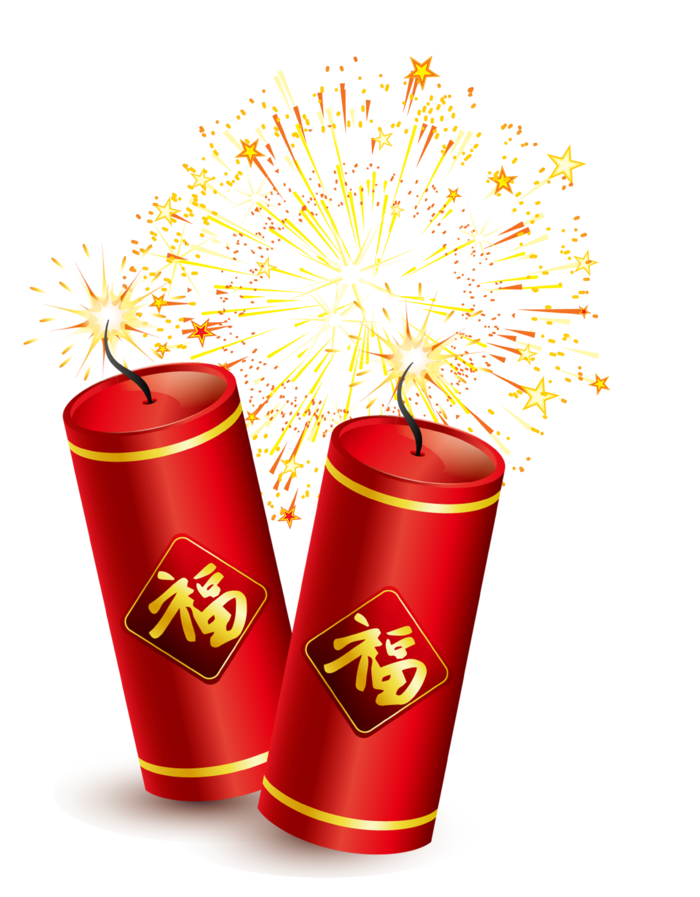 红色烟花爆竹免扣素材