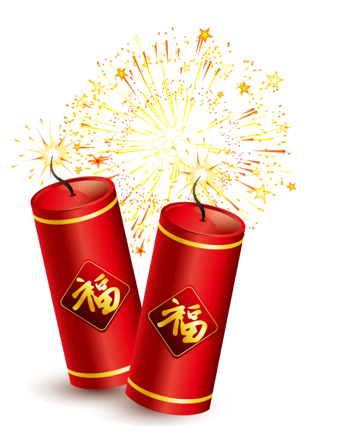 红色烟花爆竹免扣素材