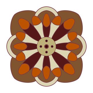 复古中国风国潮敦煌花纹花草插画手绘装饰小元素PSD素材