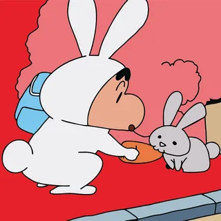 蜡笔小新兔年卡通