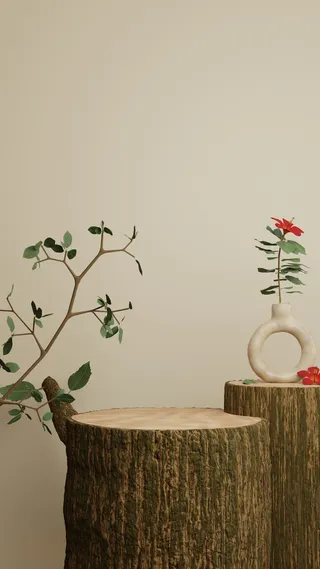 小清新电商c4d场景展台合层背景