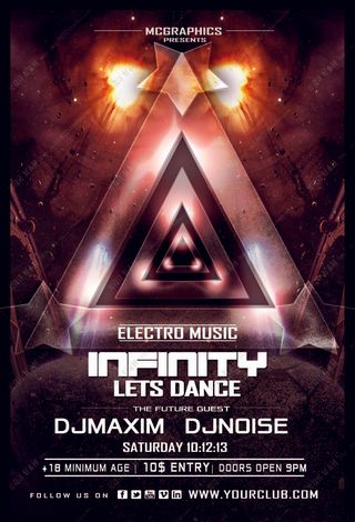 科技感多边形海报模板