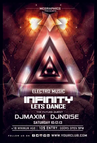 科技感多边形海报模板