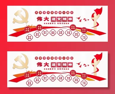 党建文化墙伟大建党精神