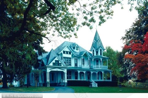 国外欧式建筑风格-房屋与树木5