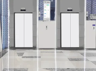 商场室内电梯场景海报样机