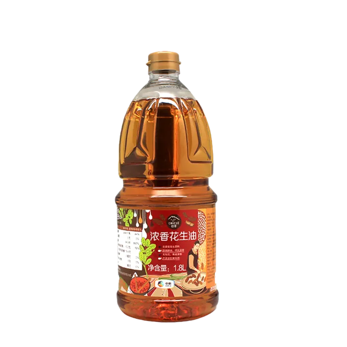 中粮初萃花生油1.8升超市商品白底图免抠实物摄影png格式图片透明底