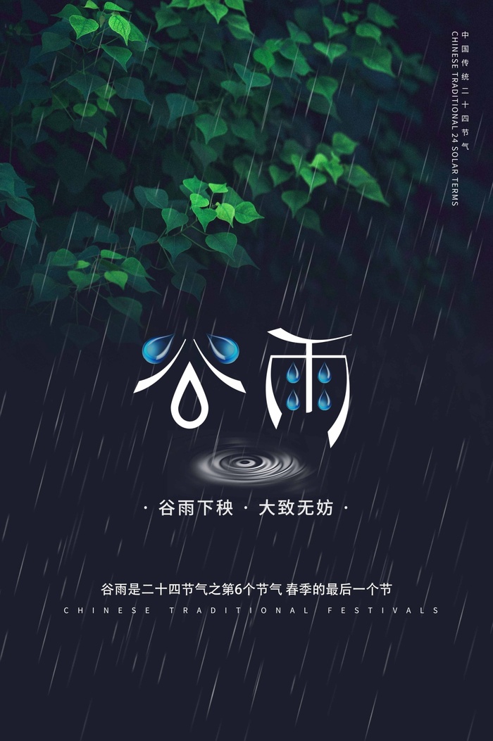 谷雨 谷雨宣传海报psd模版下载