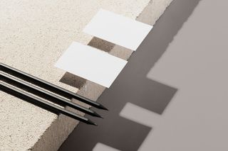 石块背景正反面高档轻奢名片样机