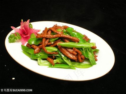 尖椒牛柳传统餐饮美食高清菜谱用图