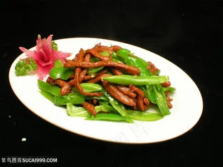 尖椒牛柳传统餐饮美食高清菜谱用图