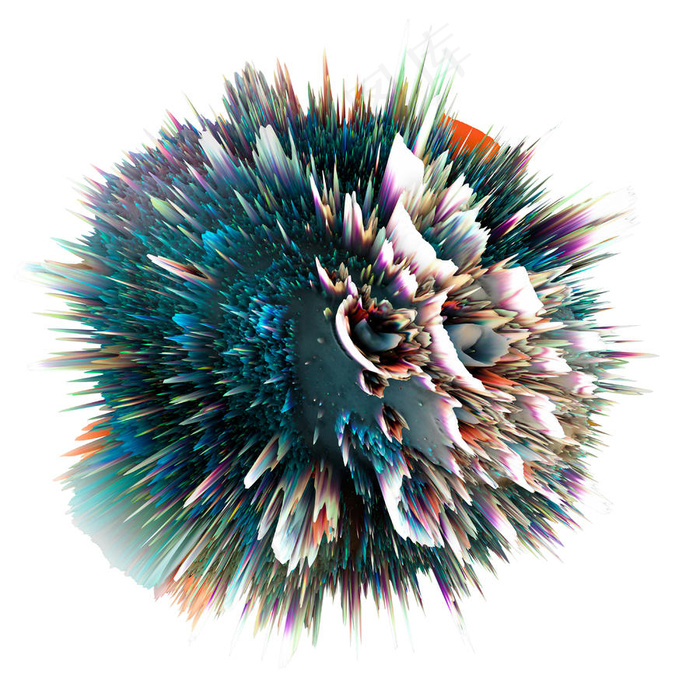 创意爆炸的颜料高清图片