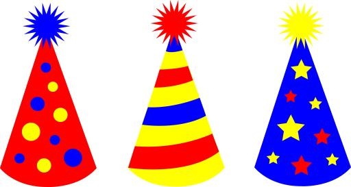派对生日帽 PNG免抠(6500x3476)