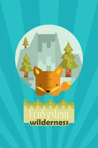 自然风景动物植物扁平矢量插画