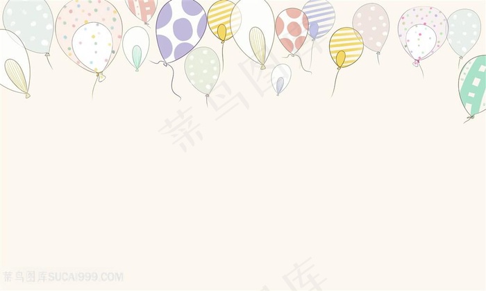 手绘气球背景
